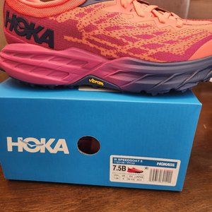 Hoka one one Women's Speedgoat 5 Shoe Festival Fuchsia/Camellia Size 7.5